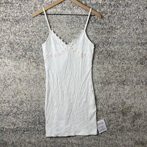 ASOS Designs White Pink Daisy Flowers‎ Cami Slip Mini Dress Size 4